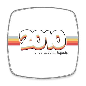 2010 the birth of legends - Square fridge magnet - white - Front