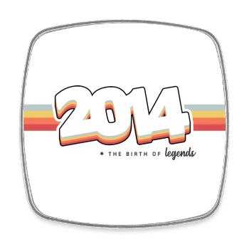 2014 the birth of legends - Square fridge magnet - white - Front