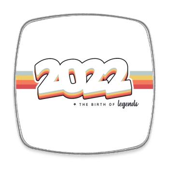 2022 Die Geburt der Legenden - Viereckiger Kühlschrankmagnet - Weiß - Vorne