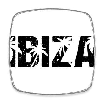 Ibiza Palm Trees - Square fridge magnet - white - Front