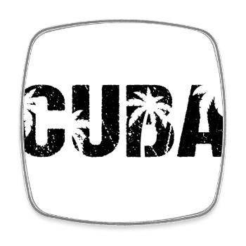 Cuba Palm trees Caribbean Island Cuba - Square fridge magnet - white - Front