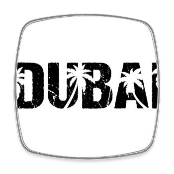 Dubai Palm Trees - Square fridge magnet - white - Front