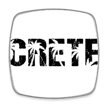 Crete Griechenland Insel Kreta - Viereckiger Kühlschrankmagnet - Weiß - Vorne