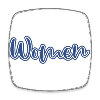 Women - Square fridge magnet - white - Front