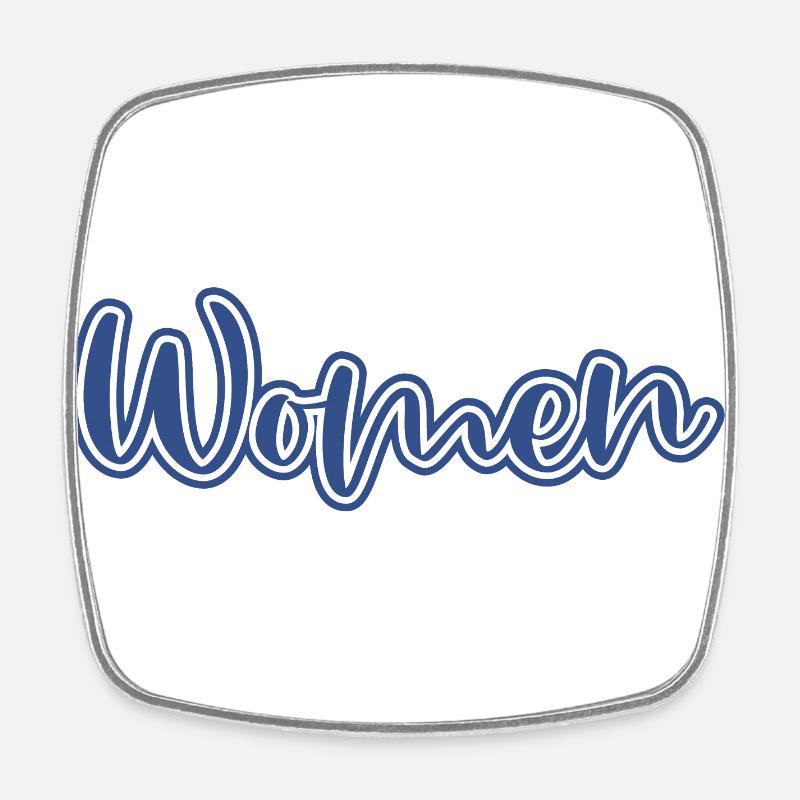 Women - Square fridge magnet - white