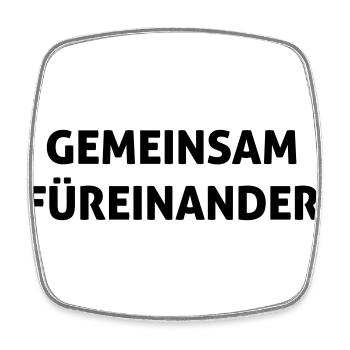 Gemeinsam füreinander - Viereckiger Kühlschrankmagnet - Weiß - Vorne