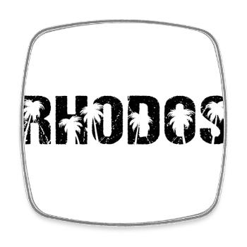 Rhodes, Greece, Rhodes Island - Square fridge magnet - white - Front