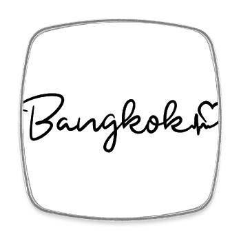 Bangkok heartbeat Thailand I love Bangkok - Square fridge magnet - white - Front