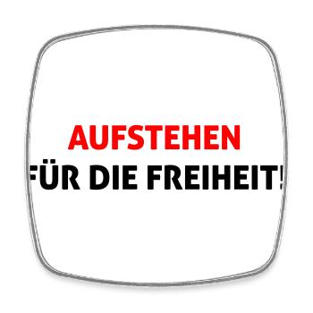 AUFSTEHEN für die Freiheit! - Viereckiger Kühlschrankmagnet - Weiß - Vorne