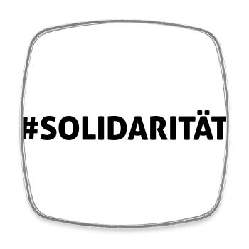 #SOLIDARITÄT - Viereckiger Kühlschrankmagnet - Weiß - Vorne