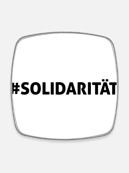#SOLIDARITÄT - Viereckiger Kühlschrankmagnet - Weiß