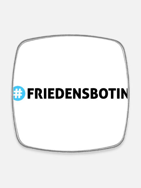 Friedensbotin - Viereckiger Kühlschrankmagnet - Weiß