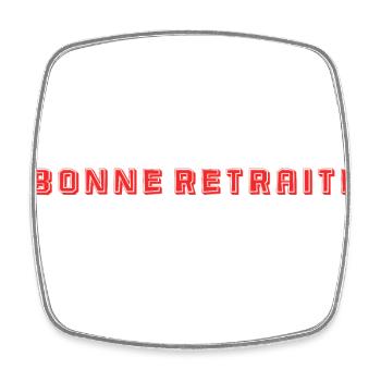 RETRAITE. RETRAITE. RETRAITEE. SENIOR. MAMIE. PAPY - Magnet carré - blanc - Devant