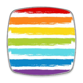 Rainbow LGBT LGBTQ CSD Symbol Pattern Gay Pride - Square fridge magnet - white - Front
