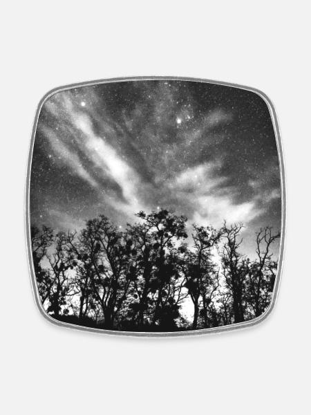 Stars in the forest - Square fridge magnet - white