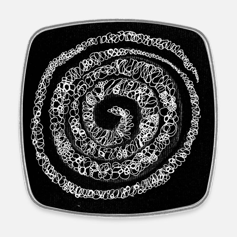Collection Line Art - Viereckiger Kühlschrankmagnet - Weiß