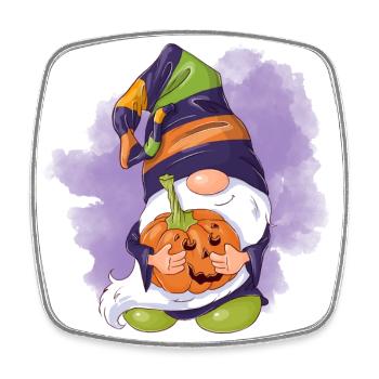 Halloween-Wichtel - Viereckiger Kühlschrankmagnet - Weiß - Vorne
