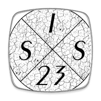 Sis 23 - Viereckiger Kühlschrankmagnet - Weiß - Vorne