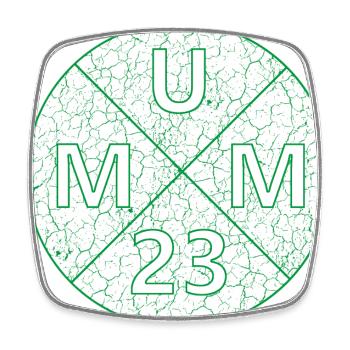 Mum 23 - Viereckiger Kühlschrankmagnet - Weiß - Vorne
