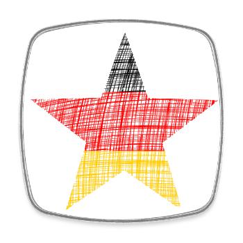 Deutschland - Viereckiger Kühlschrankmagnet - Weiß - Vorne