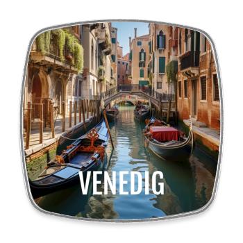 Venedig bei Tag - Viereckiger Kühlschrankmagnet - Weiß - Vorne