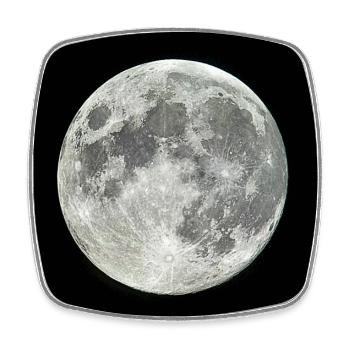 Vollmond am Nachthimmel - Viereckiger Kühlschrankmagnet - Weiß - Vorne