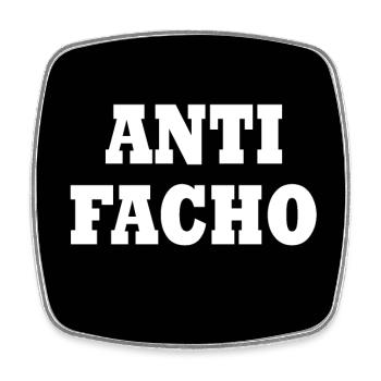 Anti facho - Magnet carré - blanc - Devant