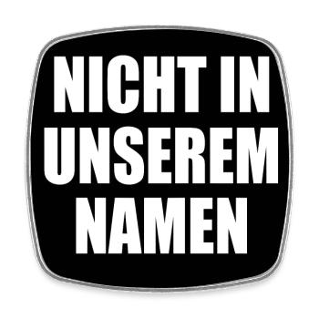 Not in my name - Square fridge magnet - white - Front