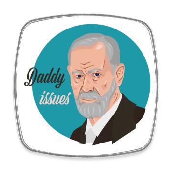 Freud daddy - Square fridge magnet - white - Front