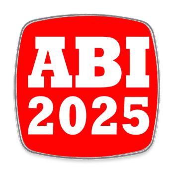 Abi 2025 - Viereckiger Kühlschrankmagnet - Weiß - Vorne