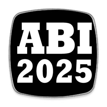 Abi 2025 - Magnet carré - blanc - Devant