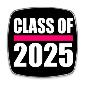 Class of 2025 - Square fridge magnet - white - Front