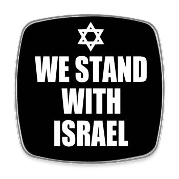 We stand with israel - Magnet carré - blanc - Devant