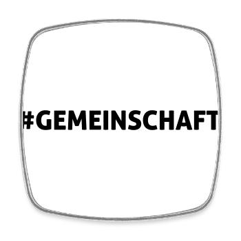 #GEMEINSCHAFT - Viereckiger Kühlschrankmagnet - Weiß - Vorne