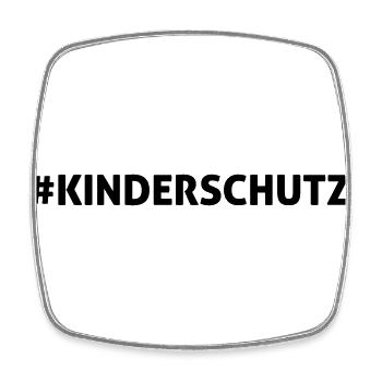 #Kinderschutz - Viereckiger Kühlschrankmagnet - Weiß - Vorne