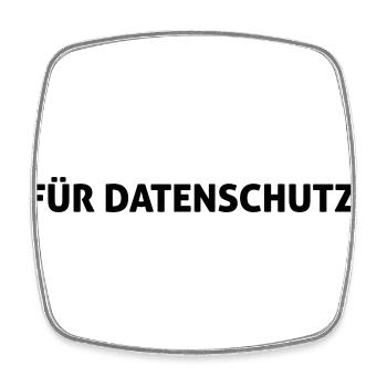 Für Datenschutz - Viereckiger Kühlschrankmagnet - Weiß - Vorne