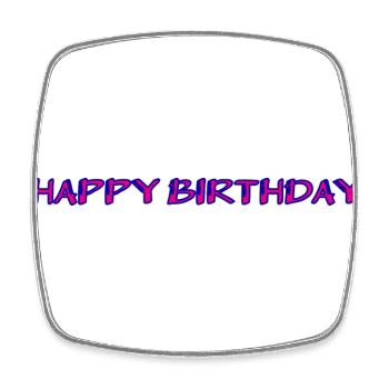 ALLES GUTE ZUM GEBURTSTAG. ALLES GUTE ZUM GEBURTSTAG. JAHRESTAG. - Viereckiger Kühlschrankmagnet - Weiß - Vorne