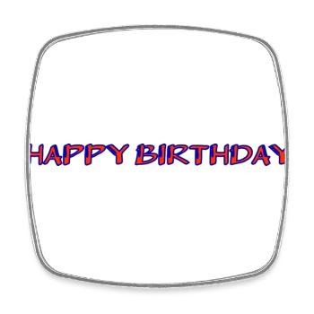 ALLES GUTE ZUM GEBURTSTAG. ALLES GUTE ZUM GEBURTSTAG. JAHRESTAG. - Viereckiger Kühlschrankmagnet - Weiß - Vorne
