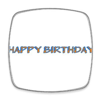 ALLES GUTE ZUM GEBURTSTAG. ALLES GUTE ZUM GEBURTSTAG. JAHRESTAG. - Viereckiger Kühlschrankmagnet - Weiß - Vorne