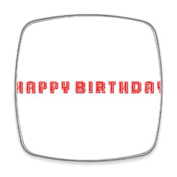 JAHRESTAG. ALLES GUTE ZUM GEBURTSTAG. ALLES GUTE ZUM GEBURTSTAG. - Viereckiger Kühlschrankmagnet - Weiß - Vorne