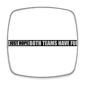 Both Teams Have Fun - Viereckiger Kühlschrankmagnet - Weiß - Vorne