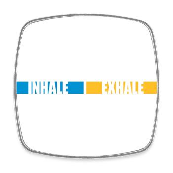 inhale exhale yoga Zitat - Viereckiger Kühlschrankmagnet - Weiß - Vorne