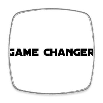 Game Changer - Viereckiger Kühlschrankmagnet - Weiß - Vorne