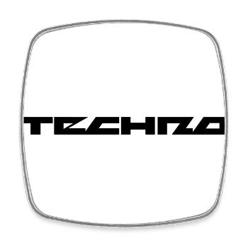 Techno Festival - Square fridge magnet - white - Front