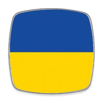 Ukraine Flag, Ukraine Pride, Ukrainian Gift - Square fridge magnet - white - Front