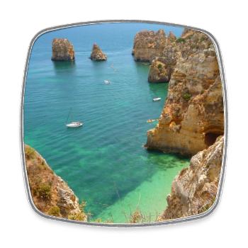 Ponta da piedade - Lagos - Viereckiger Kühlschrankmagnet - Weiß - Vorne