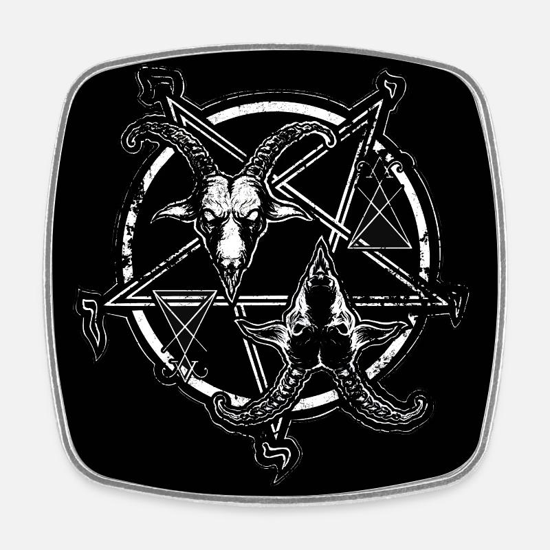 Deux visages du diable - Magnet carré - blanc