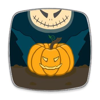 Pumpkin Jack O lantern Halloween - Square fridge magnet - white - Front