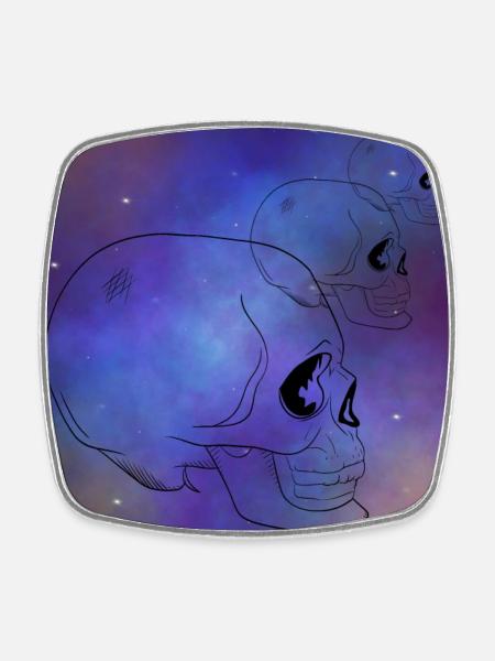 DeathSpace - Square fridge magnet - white