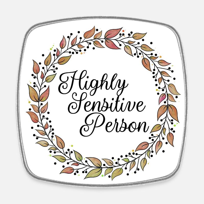 Highly sensitive person - HSP - Square fridge magnet - white